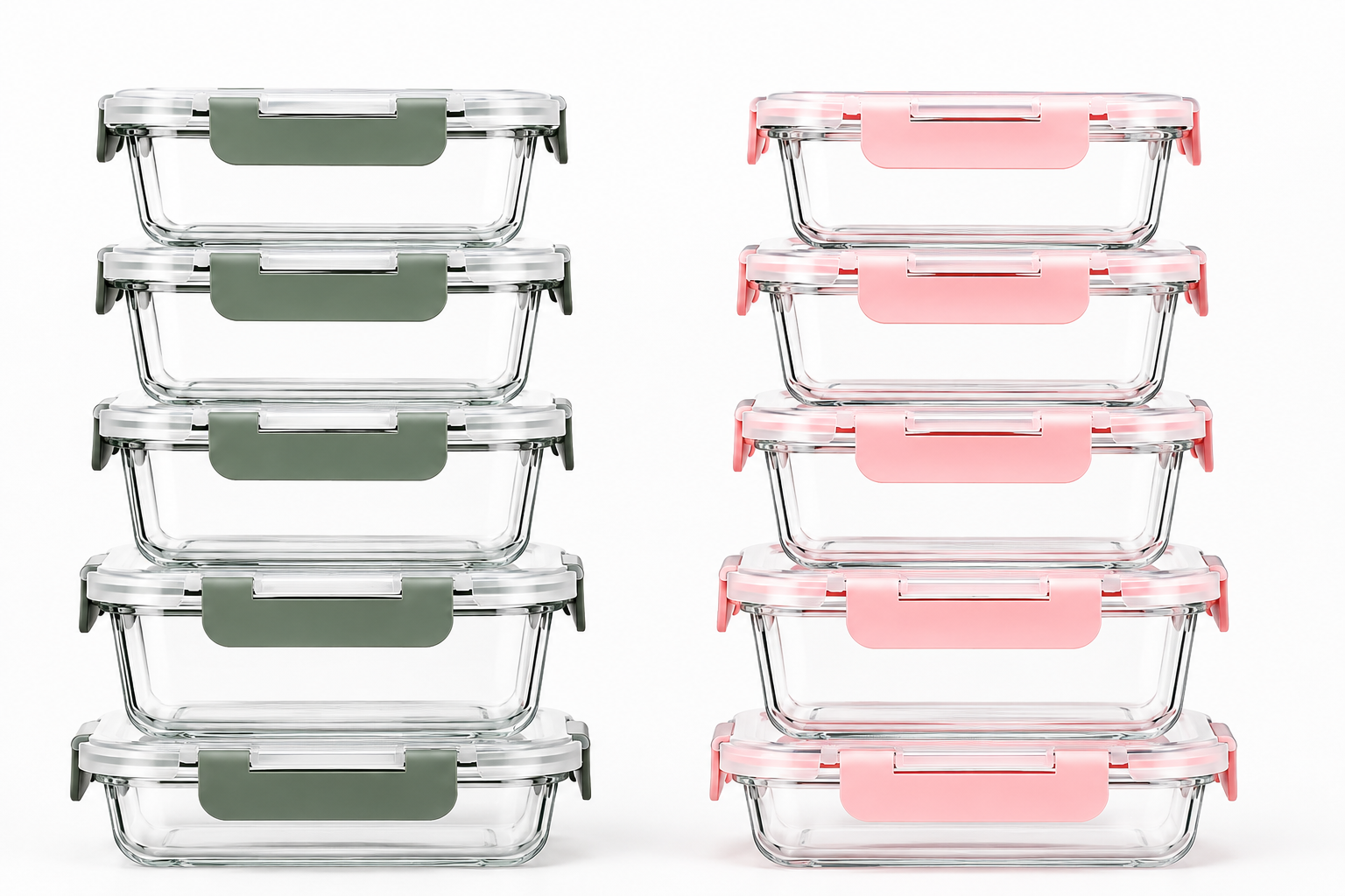 Glass meal container 10 ps